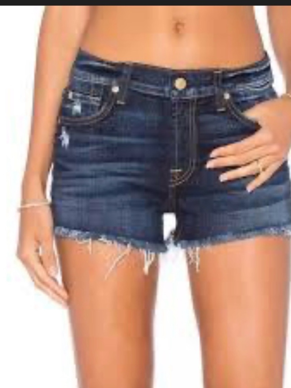 7 For All Mankind 3” Distressed Cut-off Denim Shorts
